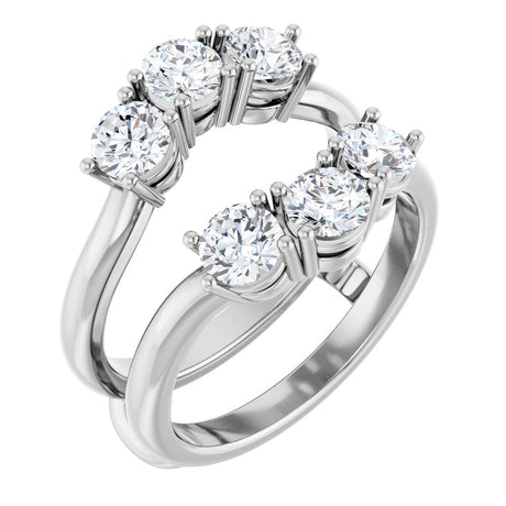 14K White Gold 1 1/2 CTW Lab-Grown Diamond Ring Guard