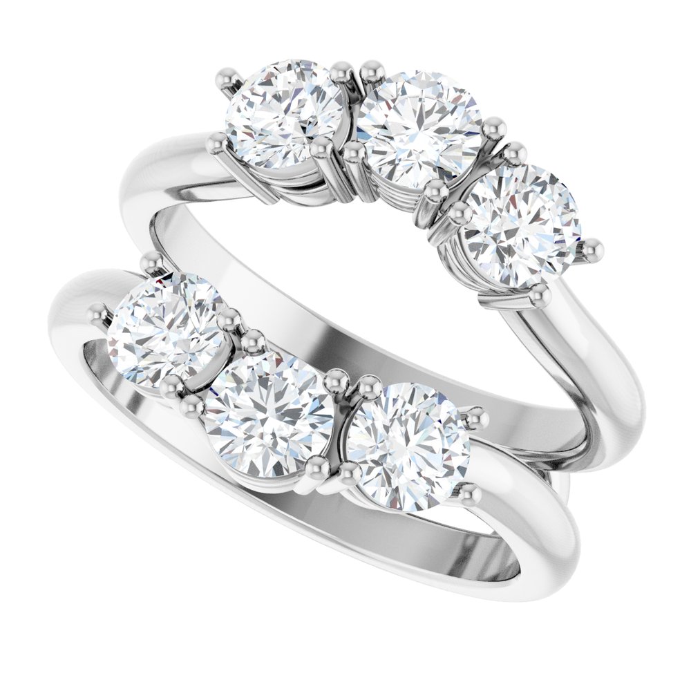 14K White Gold 1 1/2 CTW Lab-Grown Diamond Ring Guard