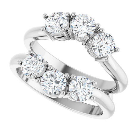 14K White Gold 1 1/2 CTW Lab-Grown Diamond Ring Guard