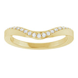 14K Yellow Gold 1/8 CTW Lab-Grown Diamond Contour Band