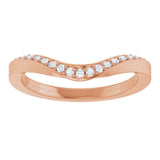 14K Rose Gold 1/8 CTW Lab-Grown Diamond Contour Band