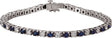 14K White Gold Lab-Grown Blue Sapphire & 2 3/8 CTW Lab-Grown Diamond Line 7" Bracelet