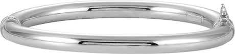 Sterling Silver 6 mm Hinged Bangle 7" Bracelet