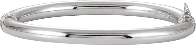 Sterling Silver 6 mm Hinged Bangle 7" Bracelet