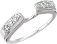 14K White 1/4 CTW Natural Diamond Enhancer Ring 