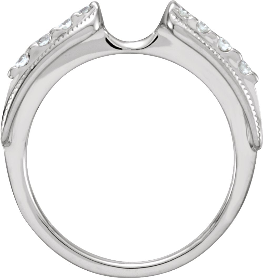 14K White 1/4 CTW Natural Diamond Enhancer Ring