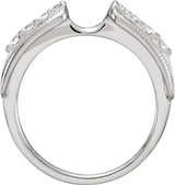 14K White 1/4 CTW Natural Diamond Enhancer Ring