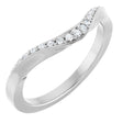 14K White Gold 1/8 CTW Natural Diamond Contour Band