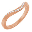 14K Rose Gold 1/8 CTW Lab-Grown Diamond Contour Band