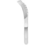 14K White Gold 1/8 CTW Natural Diamond Contour Band