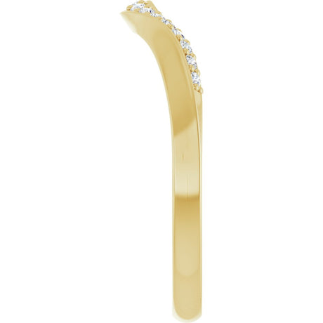 14K Yellow Gold 1/8 CTW Lab-Grown Diamond Contour Band