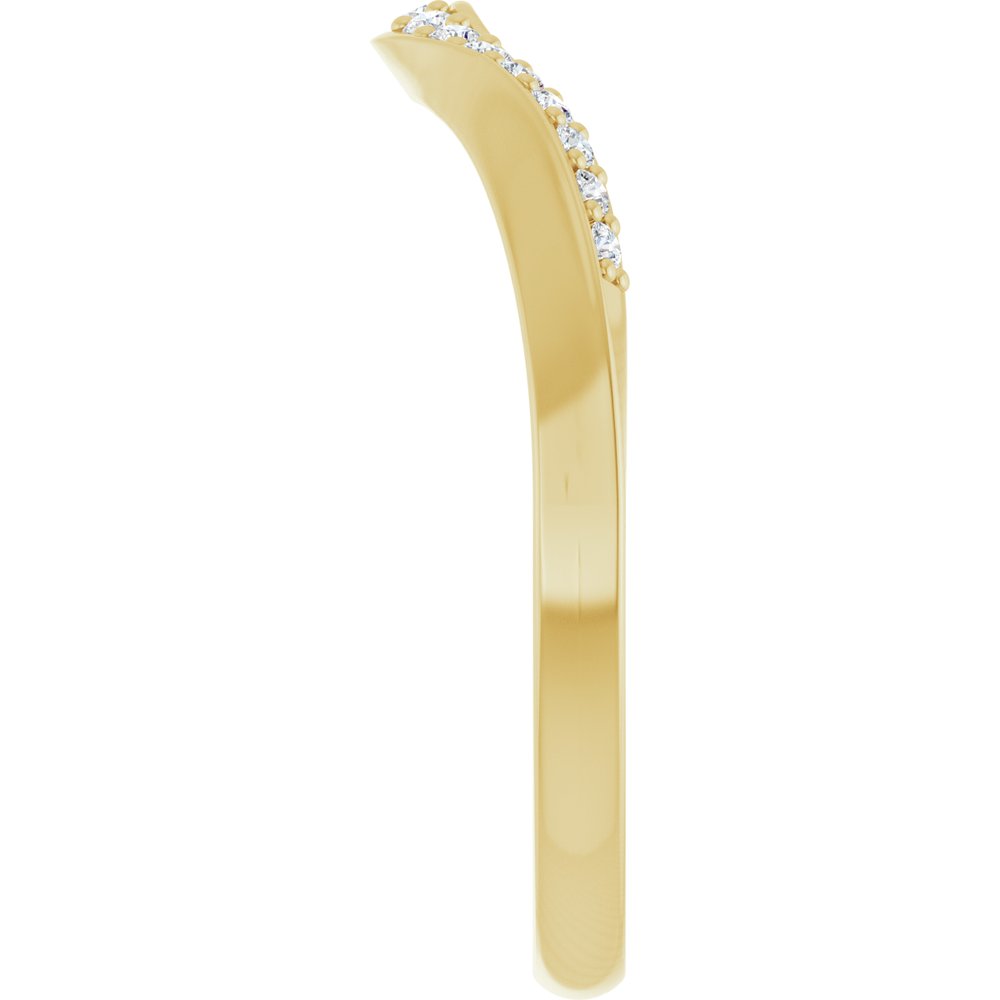 14K Yellow Gold 1/8 CTW Lab-Grown Diamond Contour Band