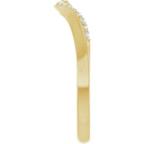 14K Yellow Gold 1/8 CTW Lab-Grown Diamond Contour Band
