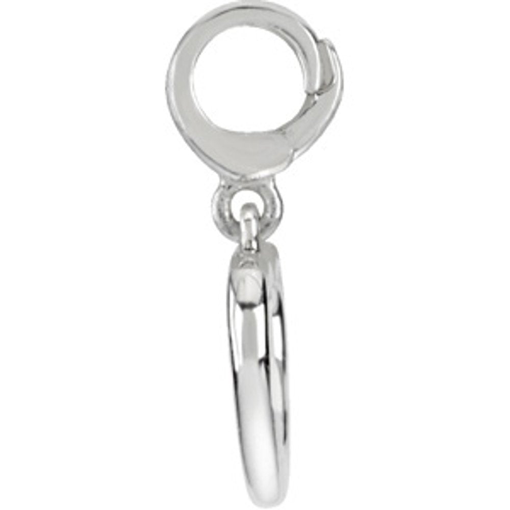 14K White Gold Heart Charm/Pendant