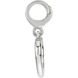 14K White Gold Heart Charm/Pendant