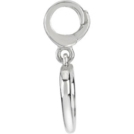 14K White Gold Heart Charm/Pendant