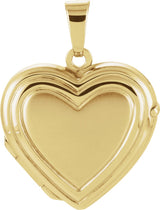 14K Yellow Gold 22x17 mm Heart Locket