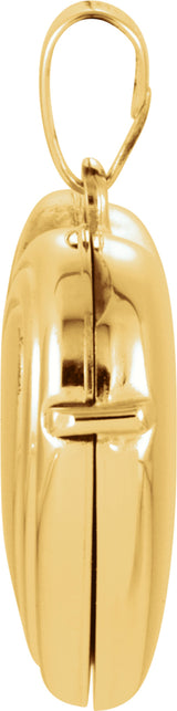 14K Yellow Gold 22x17 mm Heart Locket