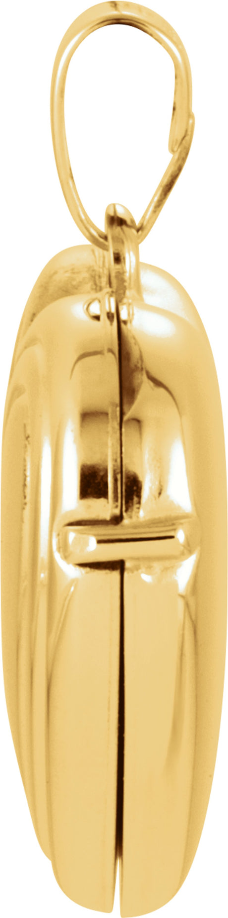 14K Yellow Gold 22x17 mm Heart Locket