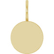 14K Yellow Gold Engravable Disc Charm/Pendant