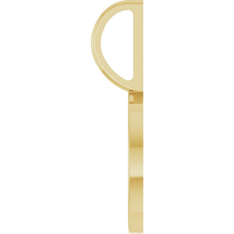 14K Yellow Gold Engravable Disc Charm/Pendant