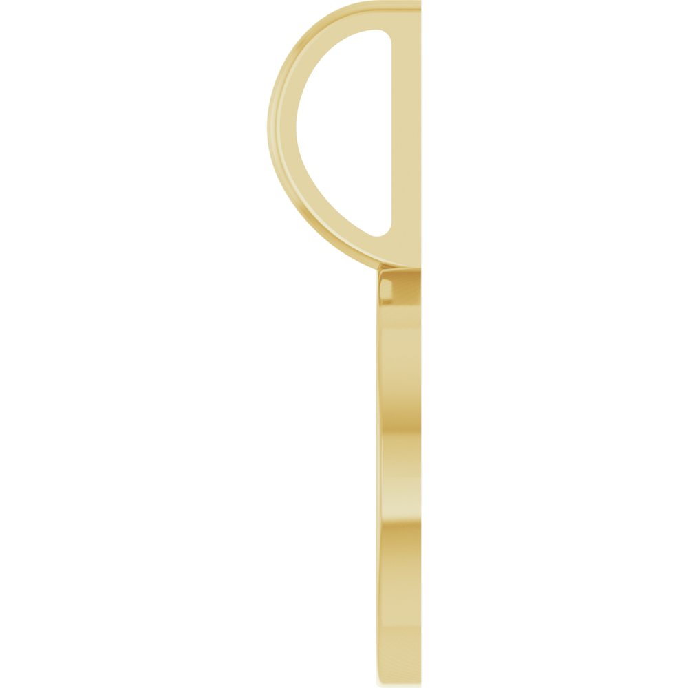 14K Yellow Gold Engravable Disc Charm/Pendant