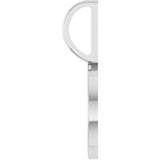14K White Gold Engravable Disc Charm/Pendant