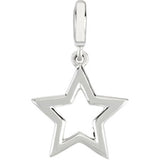 14K White Petite Star Charm