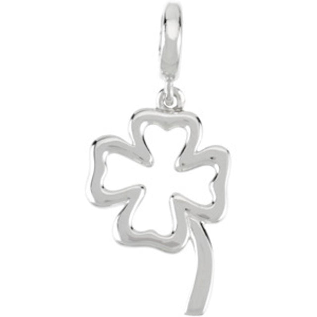 Sterling Silver Four-Leaf Clover Charm