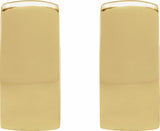 14K Yellow Gold 12 mm Hinged Hoop Earrings