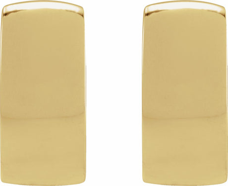 14K Yellow Gold 12 mm Hinged Hoop Earrings
