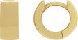 14K Yellow Gold 12 mm Hinged Hoop Earrings