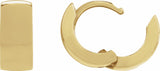 14K Yellow Gold 12 mm Hinged Hoop Earrings