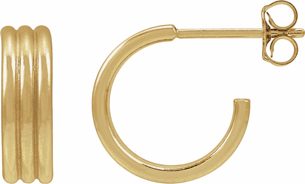 14K Yellow Gold-Filled 12 mm Hoop Earrings