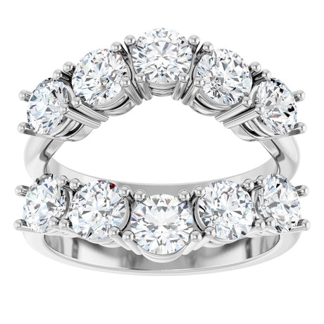14K White Gold 2 1/2 CTW Lab-Grown Diamond Ring Guard