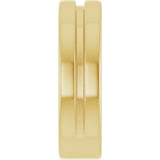 14K Yellow Gold 6 mm Grooved Band Size 10