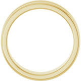 14K Yellow Gold 6 mm Grooved Band Size 10