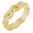 18K Yellow Gold 4 mm Woven-Design Band Size 5
