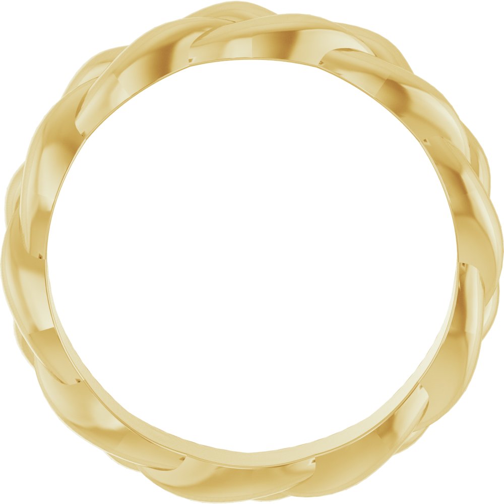 18K Yellow Gold 4 mm Woven-Design Band Size 5
