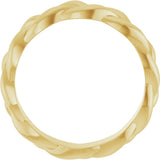 18K Yellow Gold 4 mm Woven-Design Band Size 5