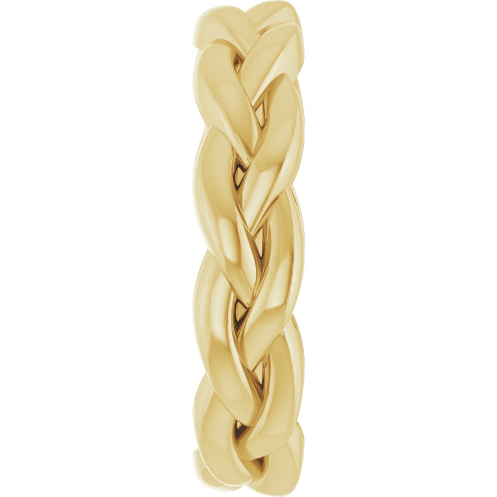18K Yellow Gold 4 mm Woven-Design Band Size 5