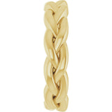 18K Yellow Gold 4 mm Woven-Design Band Size 5