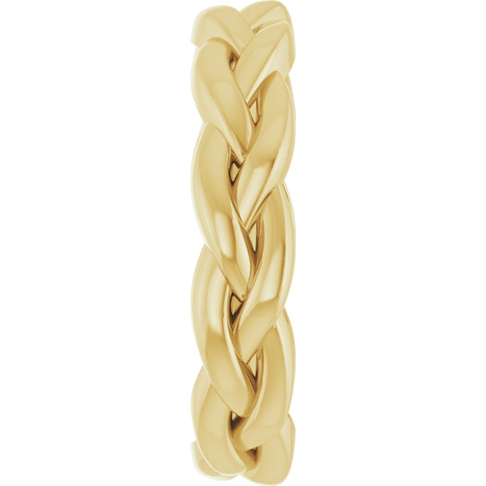 14K Yellow Gold 4 mm Woven-Design Band Size 6