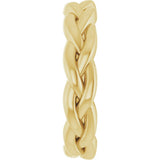 14K Yellow Gold 4 mm Woven-Design Band Size 6
