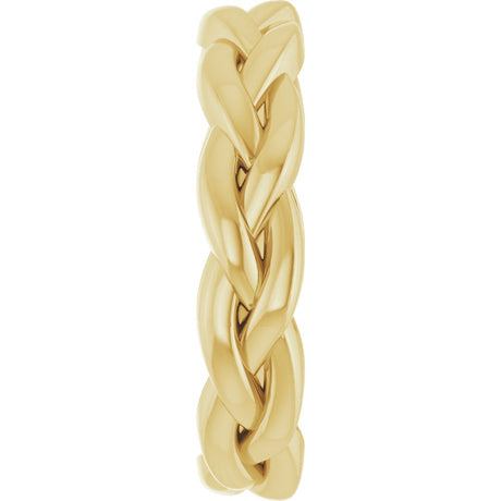 14K Yellow Gold 4 mm Woven-Design Band Size 6
