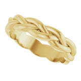 14K Yellow Gold 4 mm Woven-Design Band