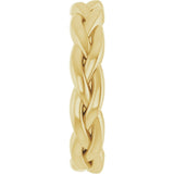 18K Yellow Gold 4 mm Woven-Design Band Size 7.5