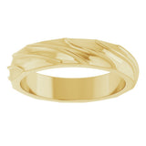 14K Yellow Gold 4 mm Ridged Band Size 7
