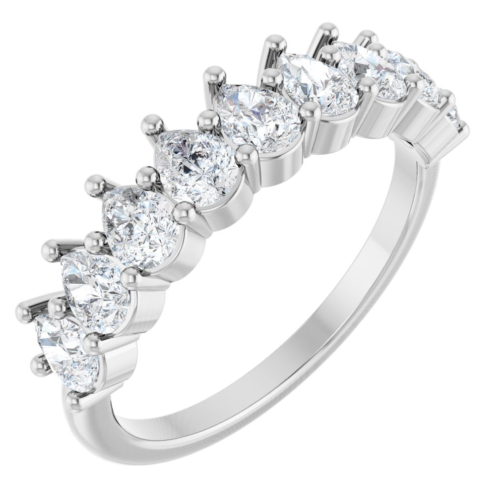 14K White Gold 1 1/4 CTW Lab-Grown Diamond Anniversary Band