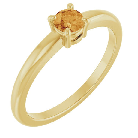 14K Yellow Gold Natural Citrine Ring